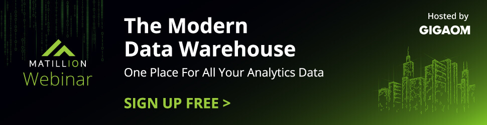 Modern Data Warehouse webinar banner